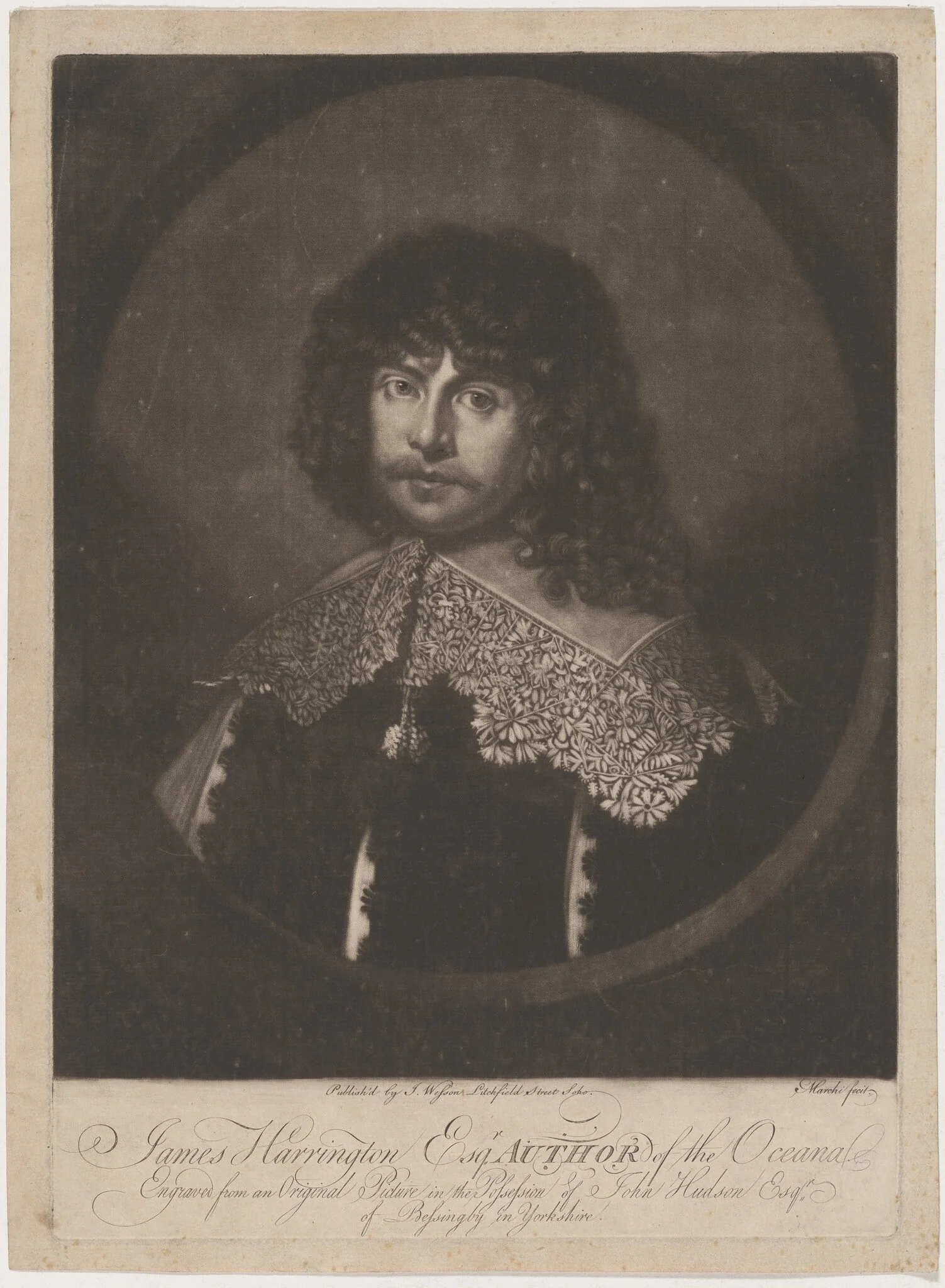 James Harrington, Esq., by Giuseppi Filippo Liberati Marchi, ink, 1772