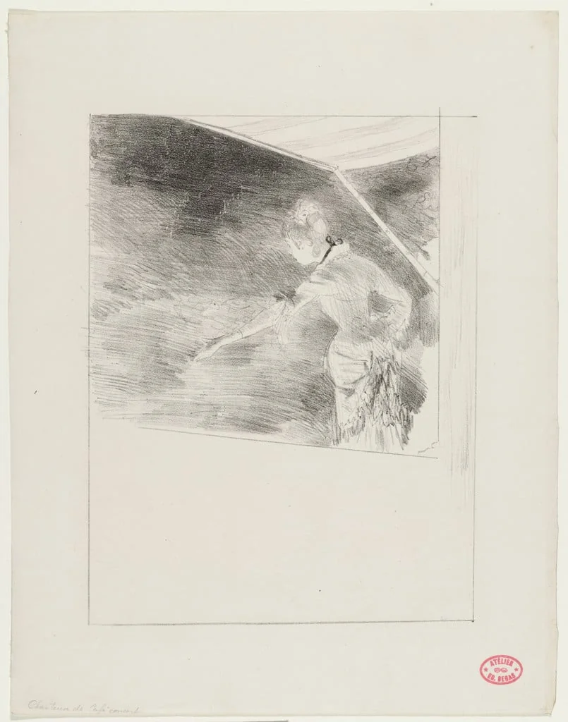 Untitled, by Edgar Degas, ink, 1875