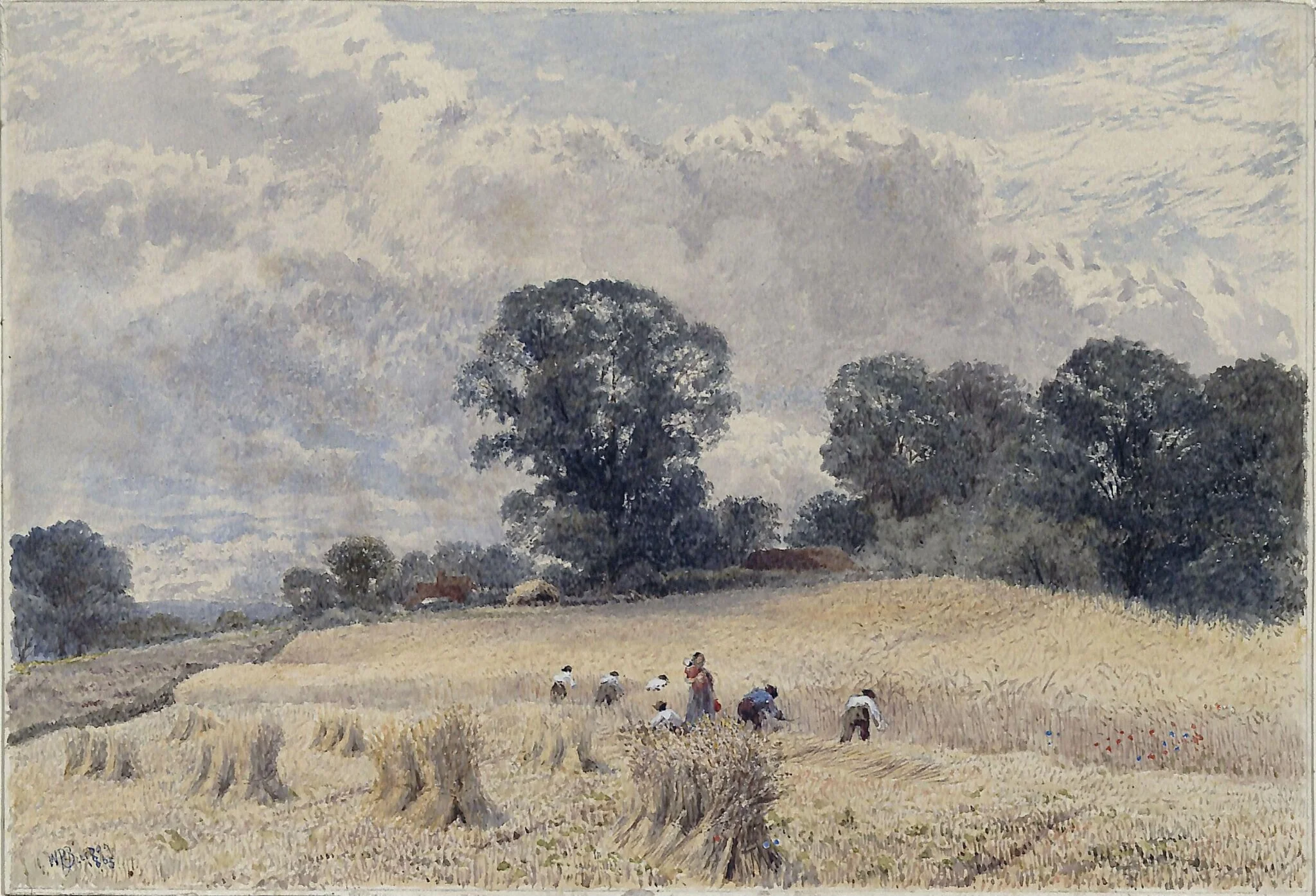 The Harvest, by William Paton Burton, watercolor, 1865