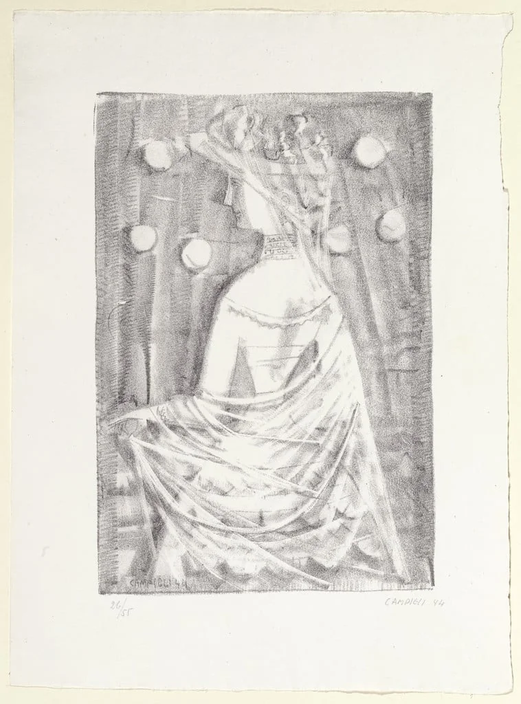 Untitled, by Massimo Campigli, ink, 1944