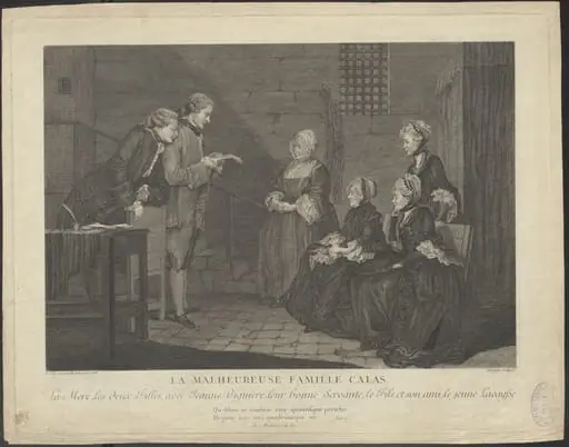History print 'The unhappy family of Calas'