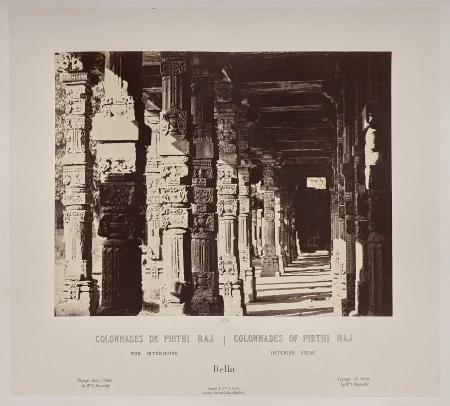 Colonnades of Pirthi Raj, Interior View, Delhi, by Louis-Théophile Marie Rousselet, 1866
