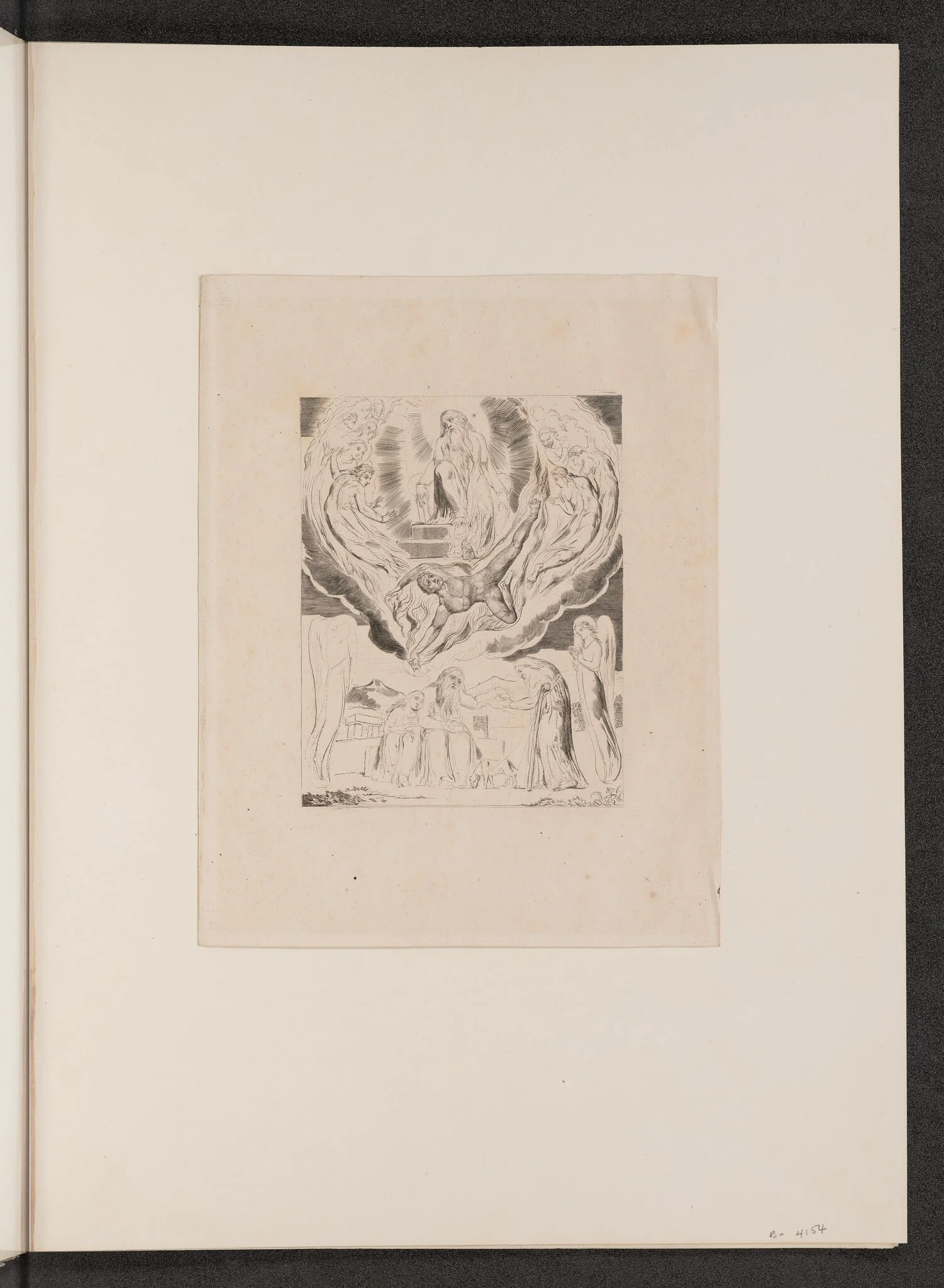 Satan Going Forth from the Presence of the Lord, by William Blake, ink, 1825