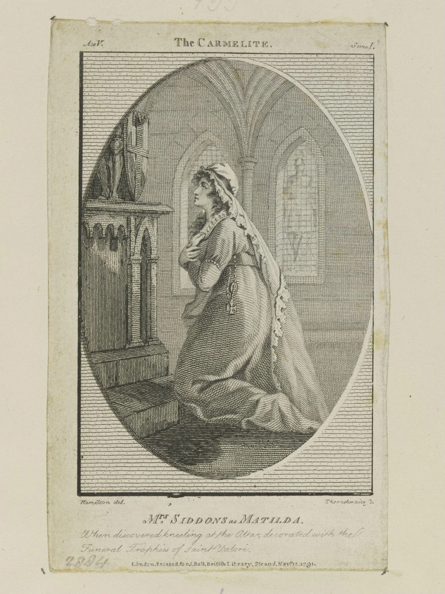 Mrs. Siddons as Matilda in the 'Carmelite'