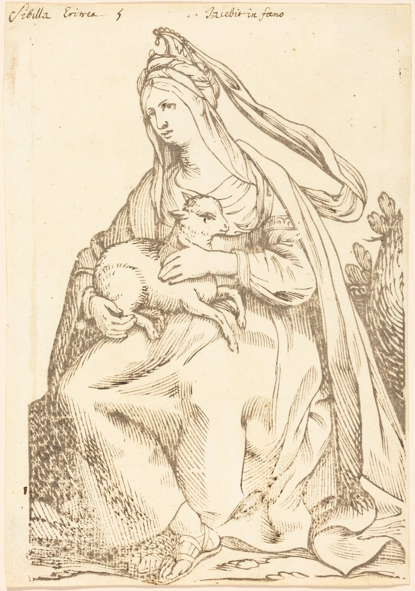 Sibylla Erythraea, by Paul Maupin, ink, 1625