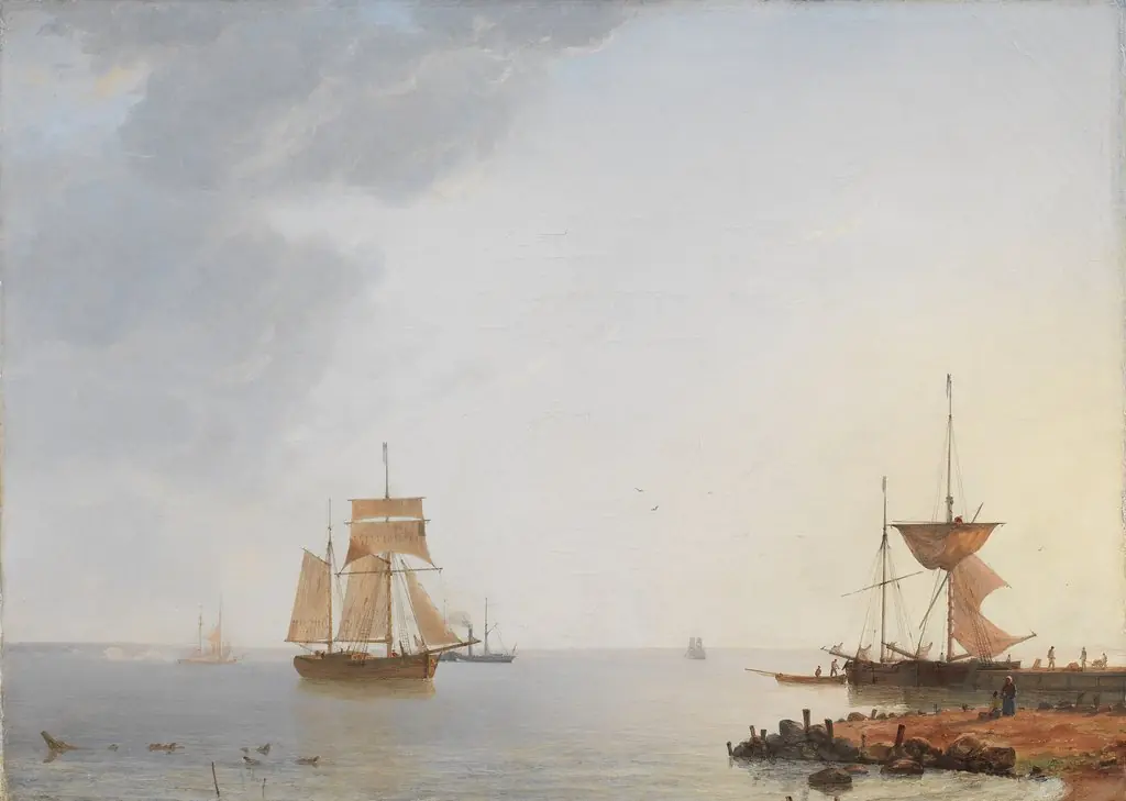 Ships Off the Coast of Zealand. Morning