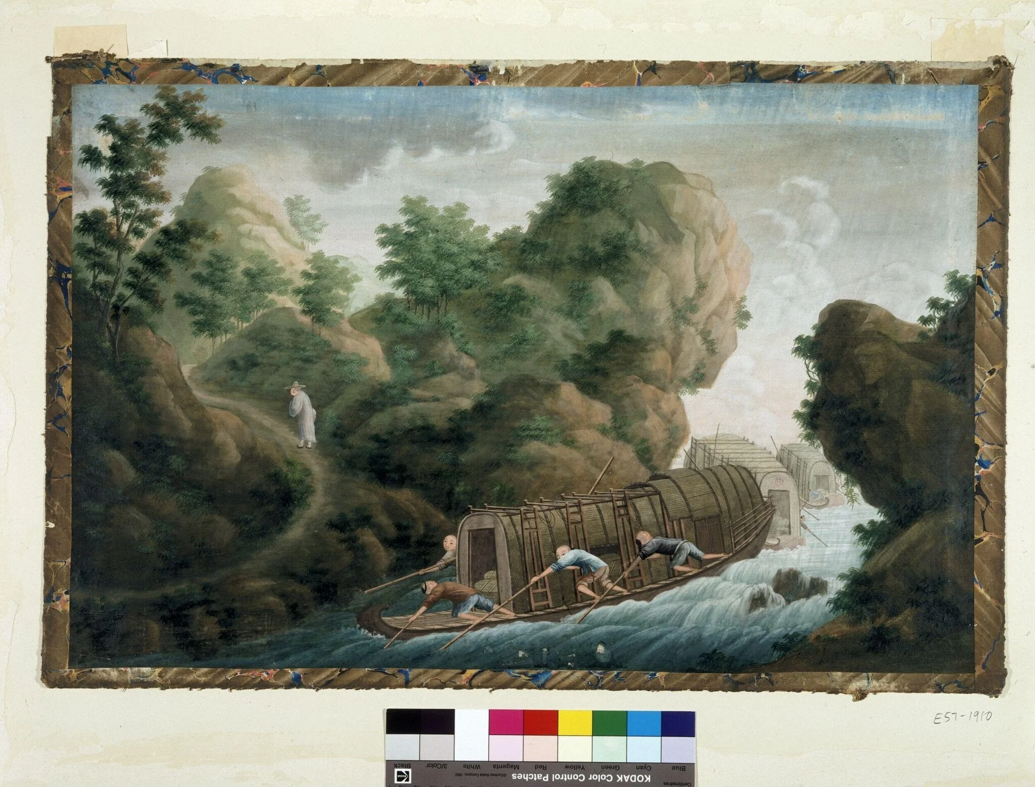 Transport of Porcelain by River, by Unknown, paint, 1780