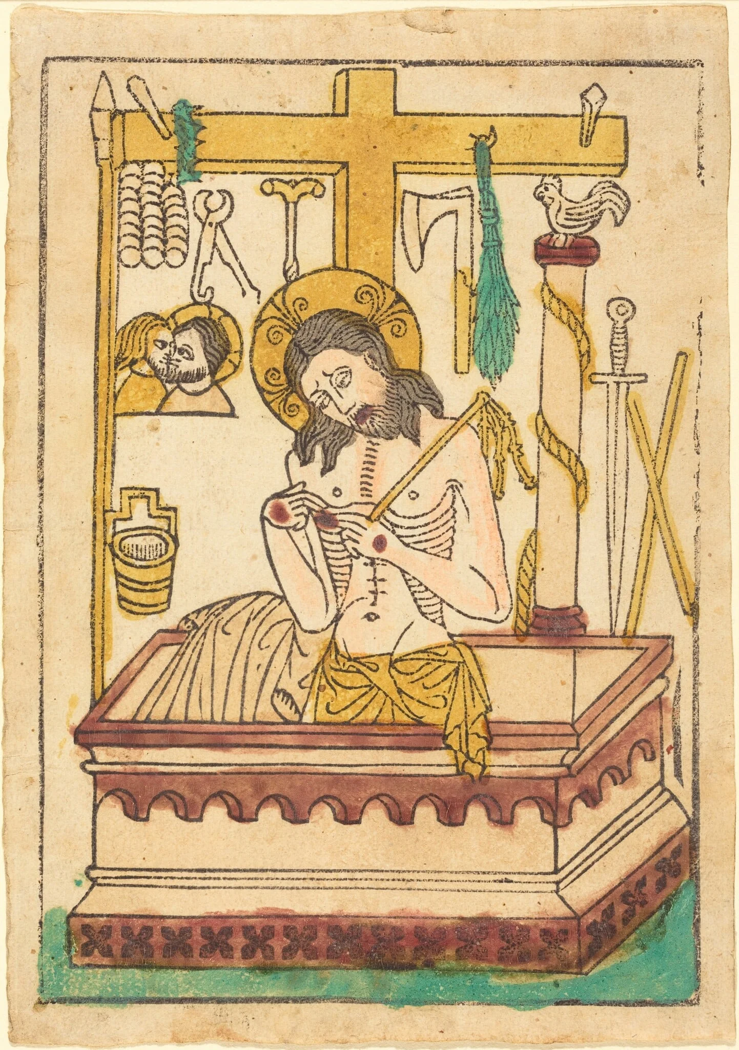 Christ as the Man of Sorrows, by German 15th Century, ink, 1435