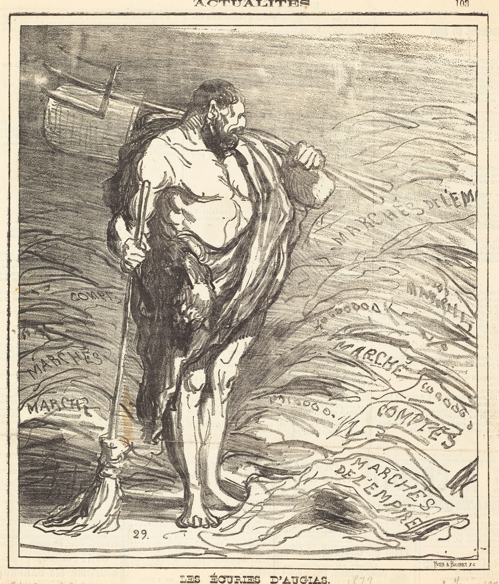 Les écuries d'Augias, by Honoré Daumier, 1872