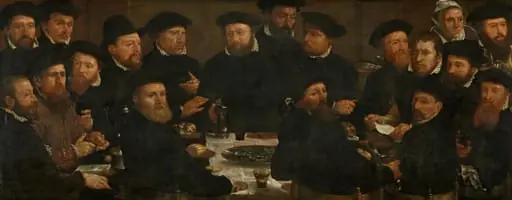 Banquet of Eighteen Guardsmen of Squad L, Amsterdam 1566, known as 'The Perch Eaters'