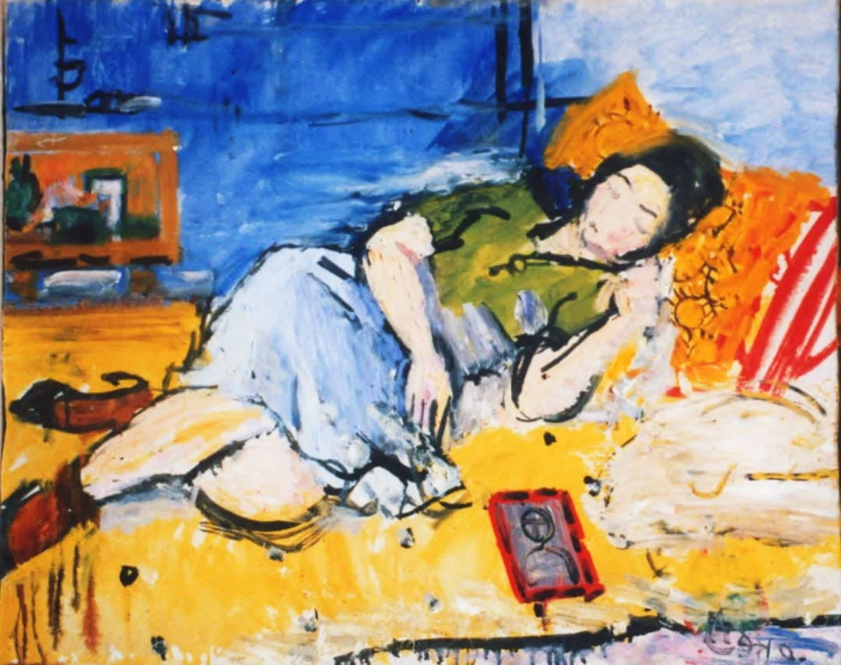 Femeie dormind pe divan, by Alexandru Ciucurencu, 1950