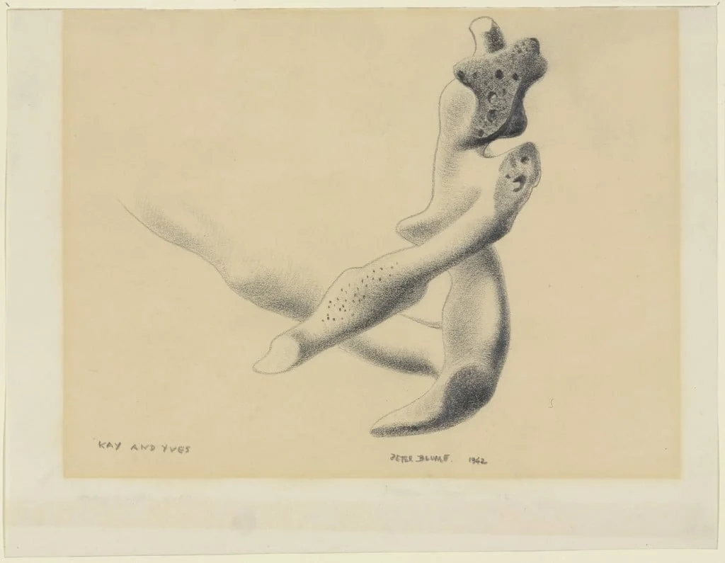 Untitled, by Peter Blume, graphite, 1942