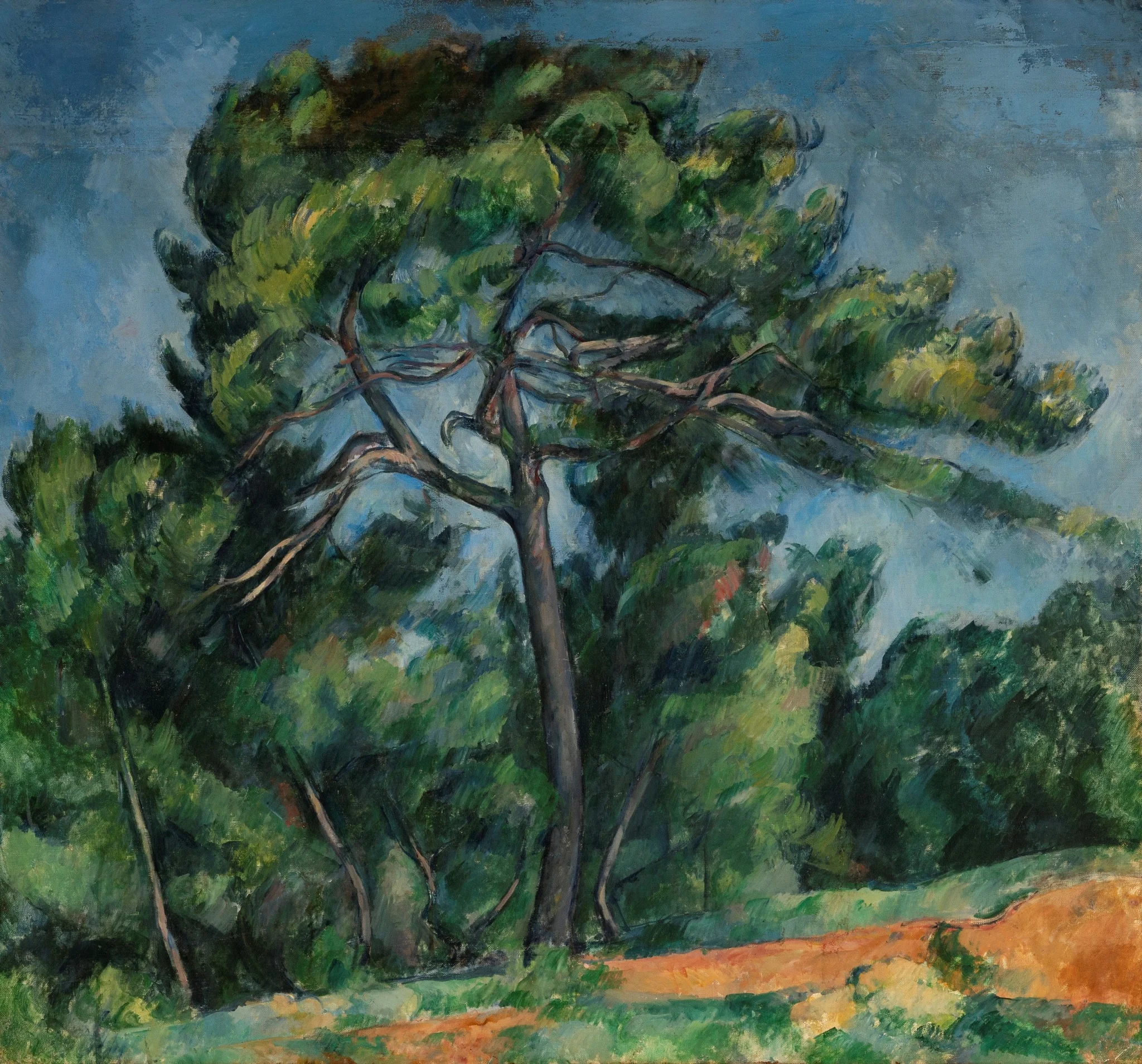 The Large Pine, by Paul Cezanne, oil, 1893