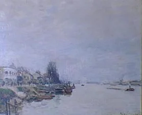 La Seine au Point du jour (D. 297), by Alfred Sisley, oil, 1890