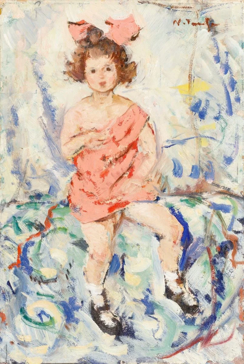 Fetiță cu fundiță roz, by Nicolae Tonitza, unspecified, 1926