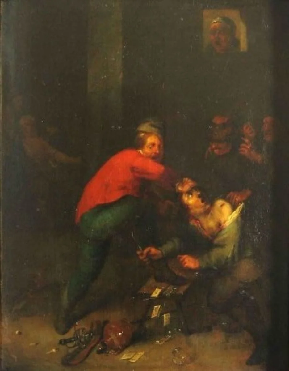 Încăierare la jocul de cărți, by Adriaen Brouwer, unspecified