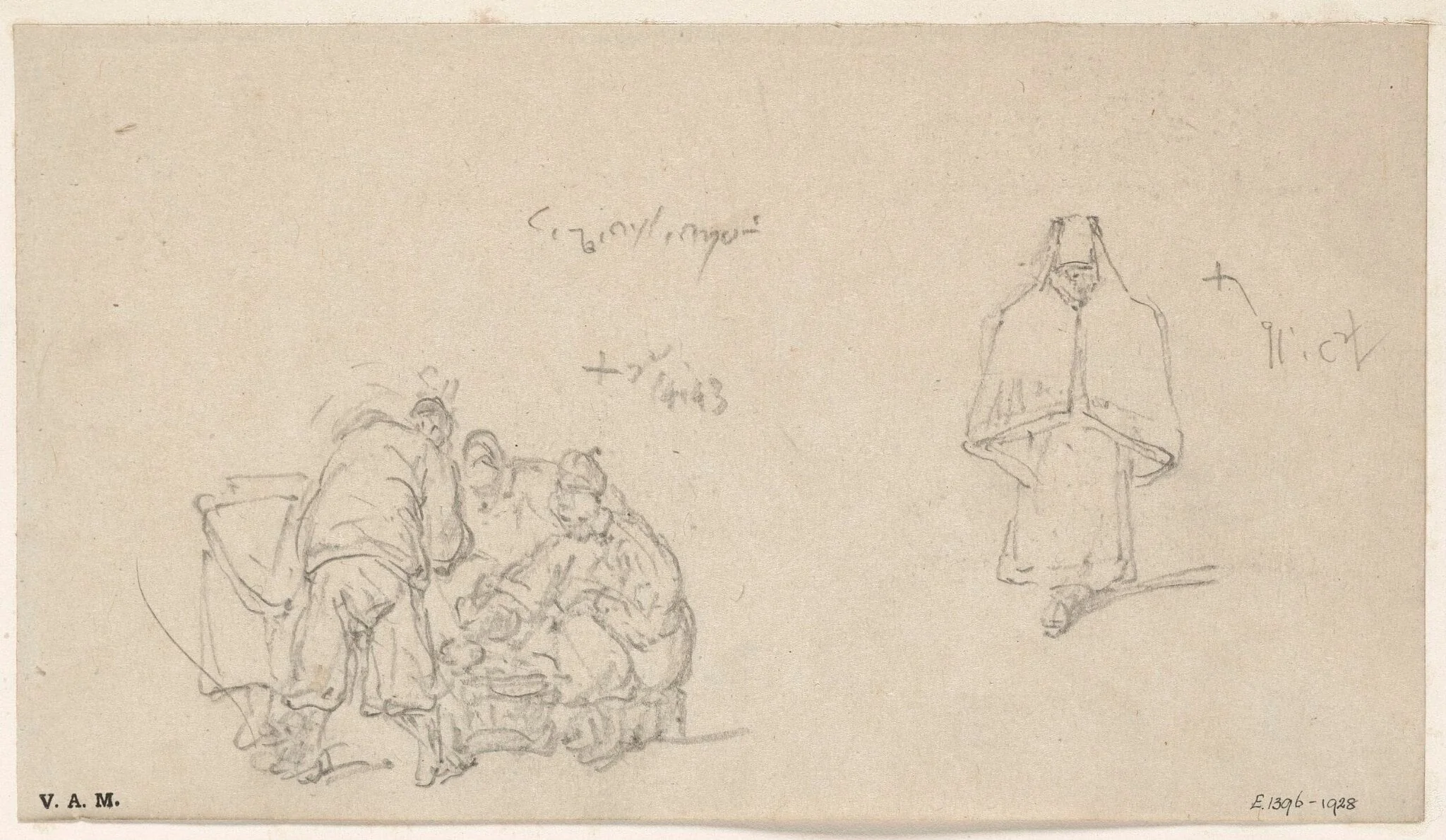 A group of Chinese men, and a Macanese woman