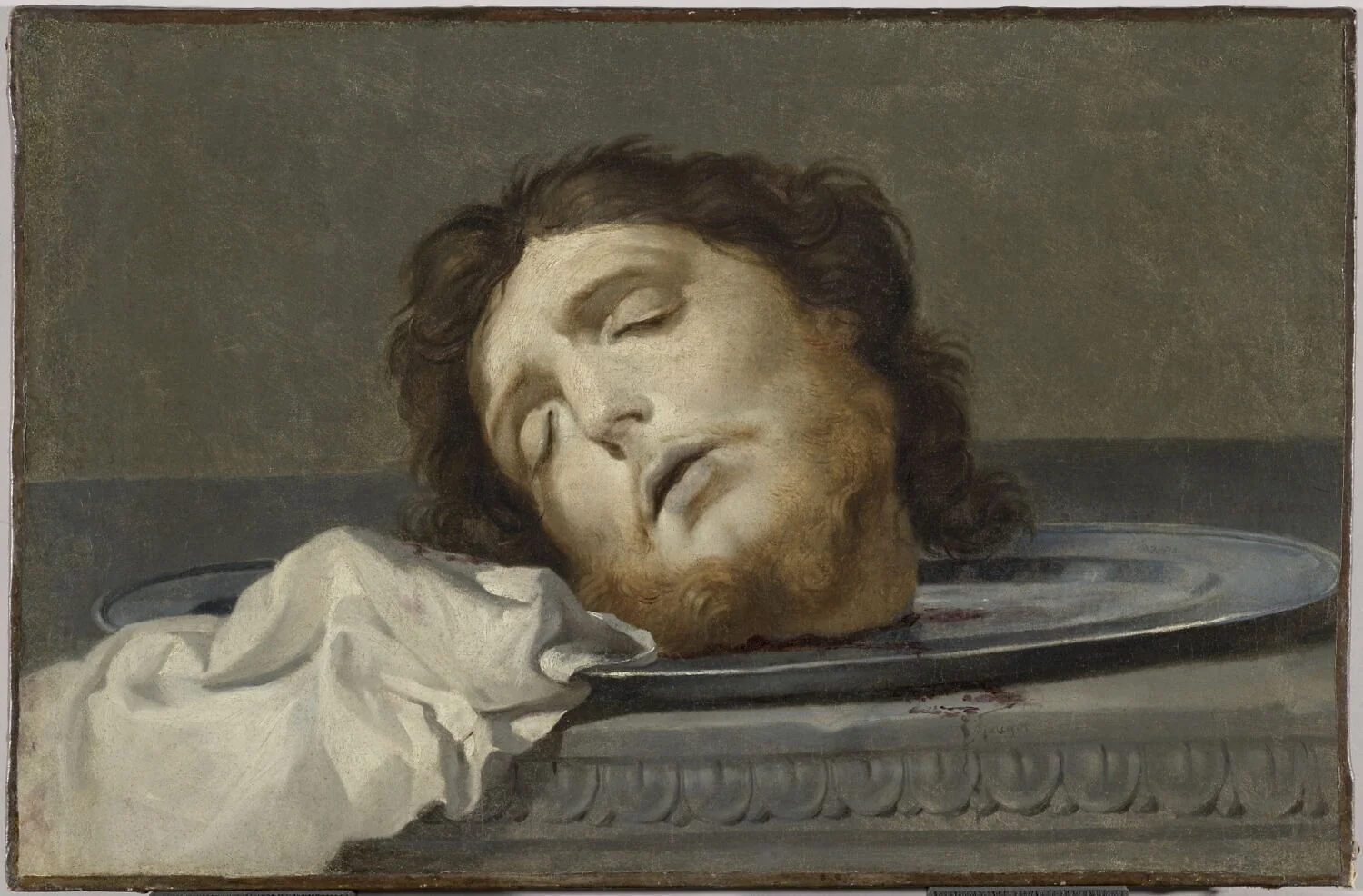 Le Chef de saint Jean-Baptiste, by Pierre Puget, oil, 1650