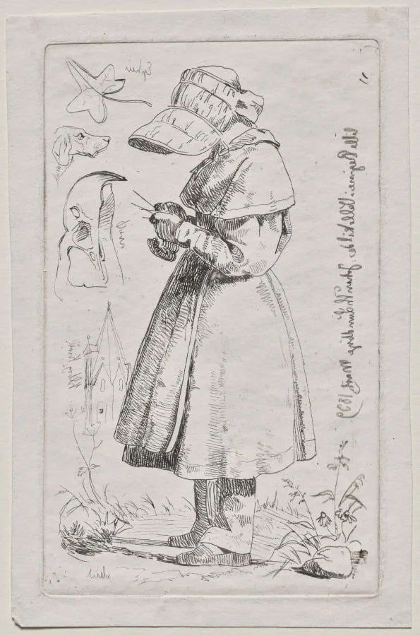 Little Regine in Vallekilde, by Johan Lundbye, 1839