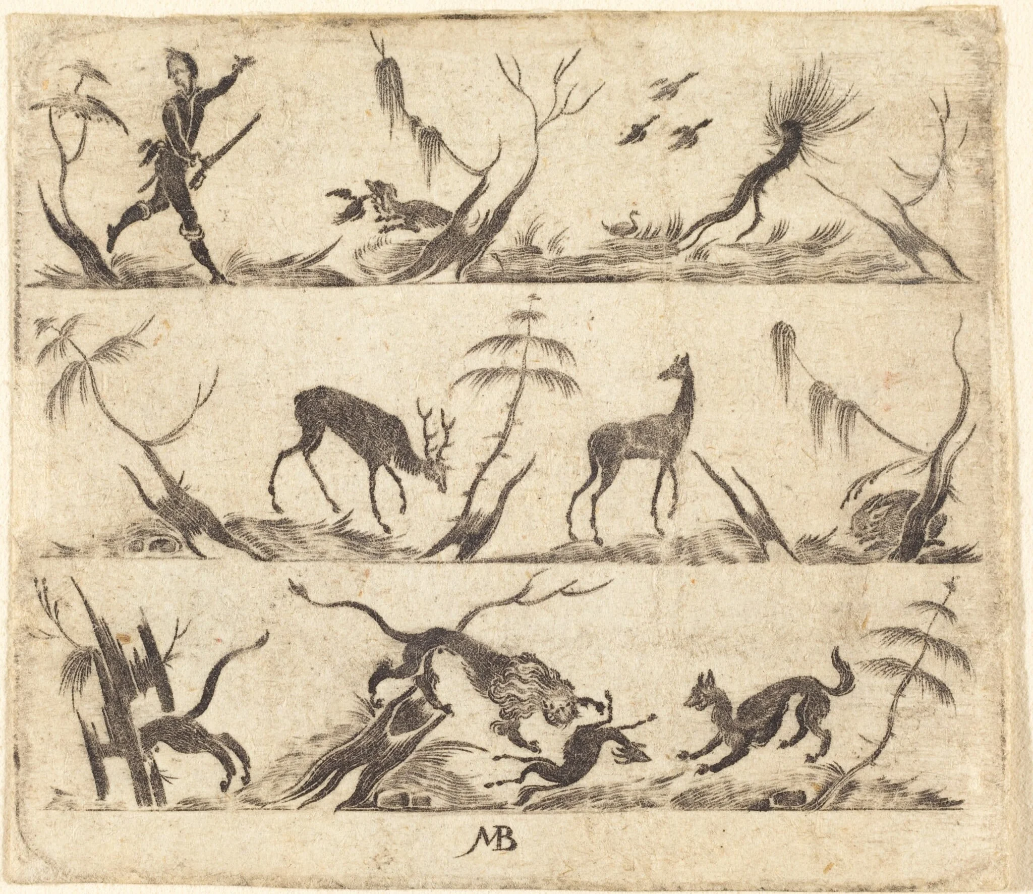 Ornament, by Mathias Beutler, ink, 1602