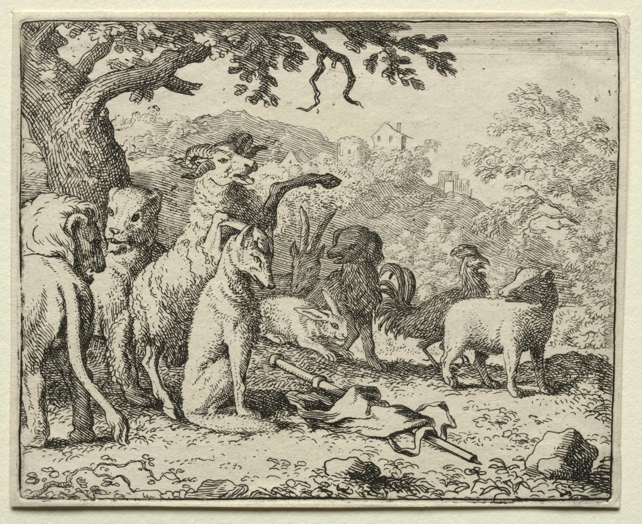Reynard the Fox:  The Benediction Given to Reynard, by Allart van Everdingen, 1662
