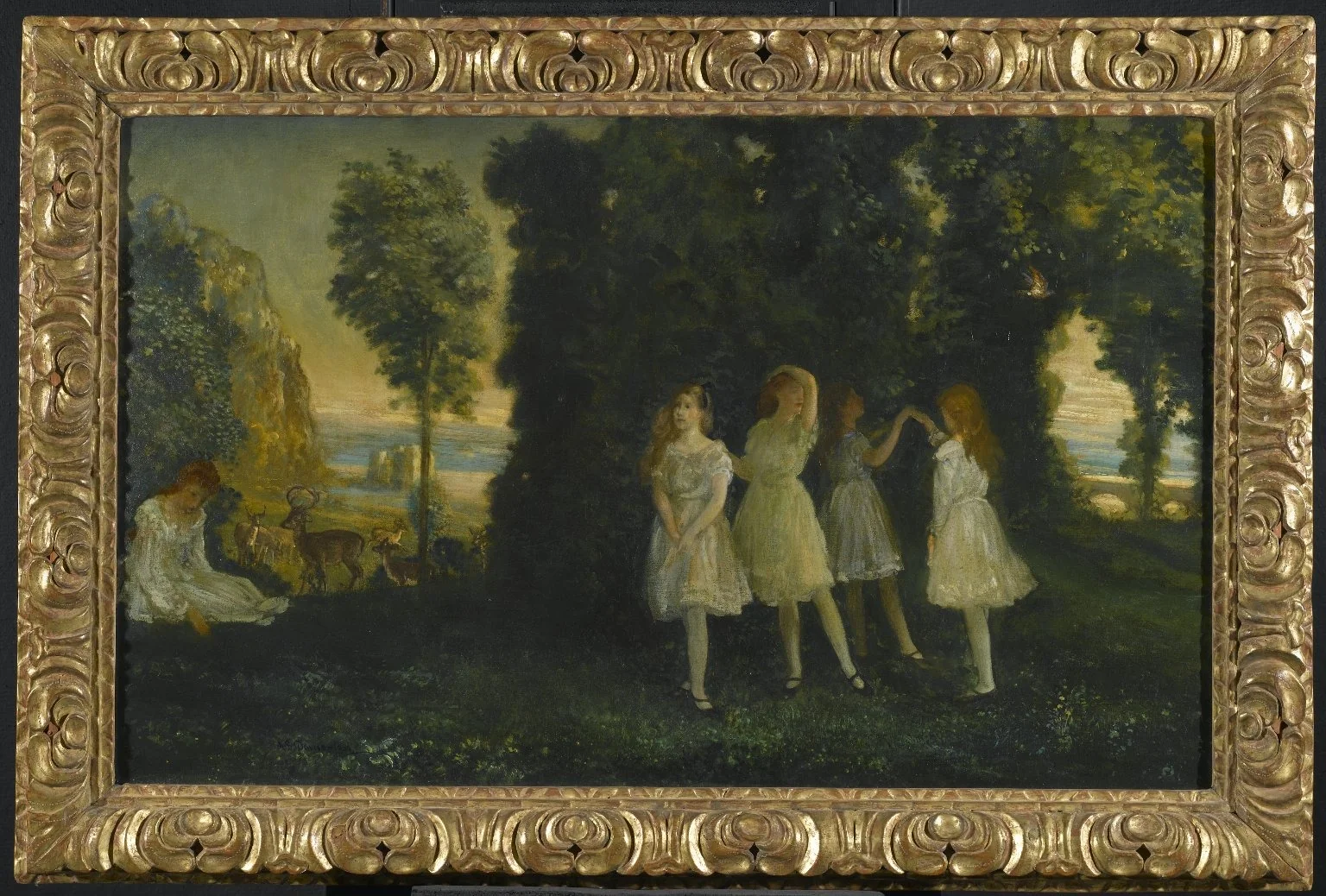 Dancing Children, by Arthur Bowen Davies, oil, 1902