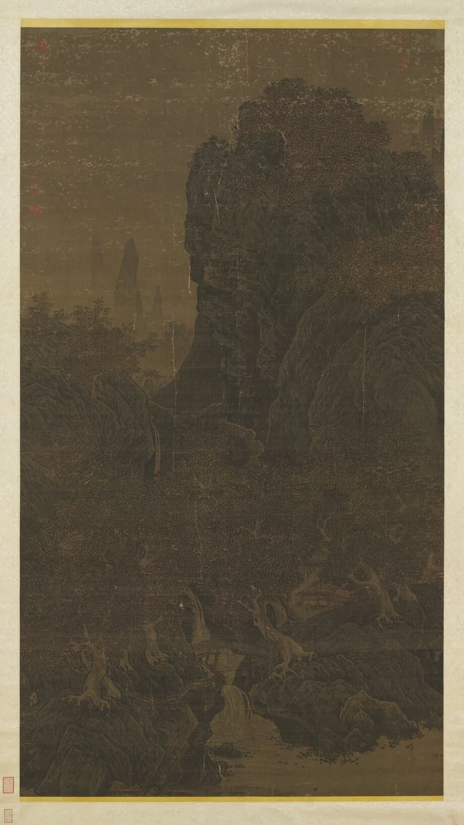 宋范寬秋林飛瀑　軸, by Fan Kuan, unspecified