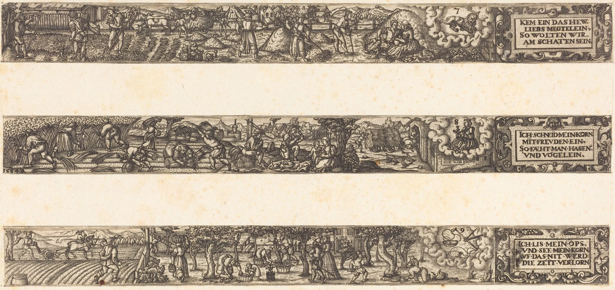 Three Months, by Franz Brun, ink, 1584