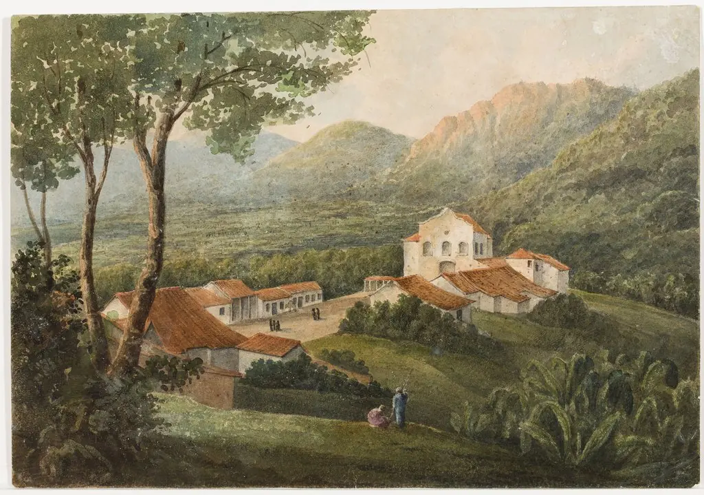Vila rural e serra (atribuído)