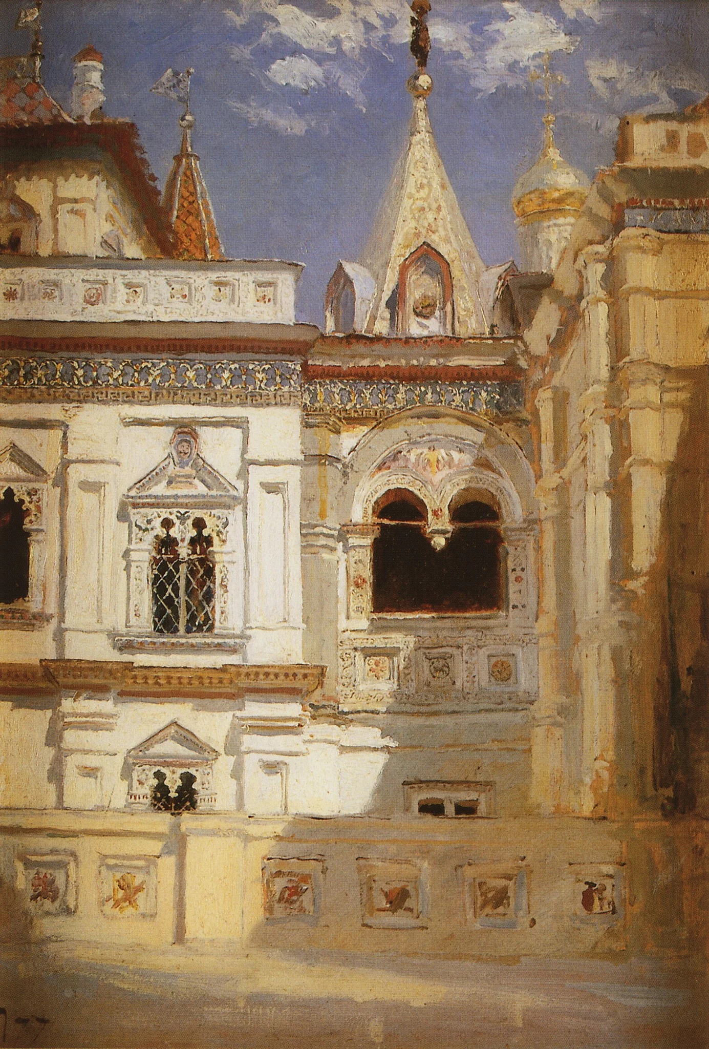 Terem Palace. Exterior, by Vasily Polenov, oil, 1889