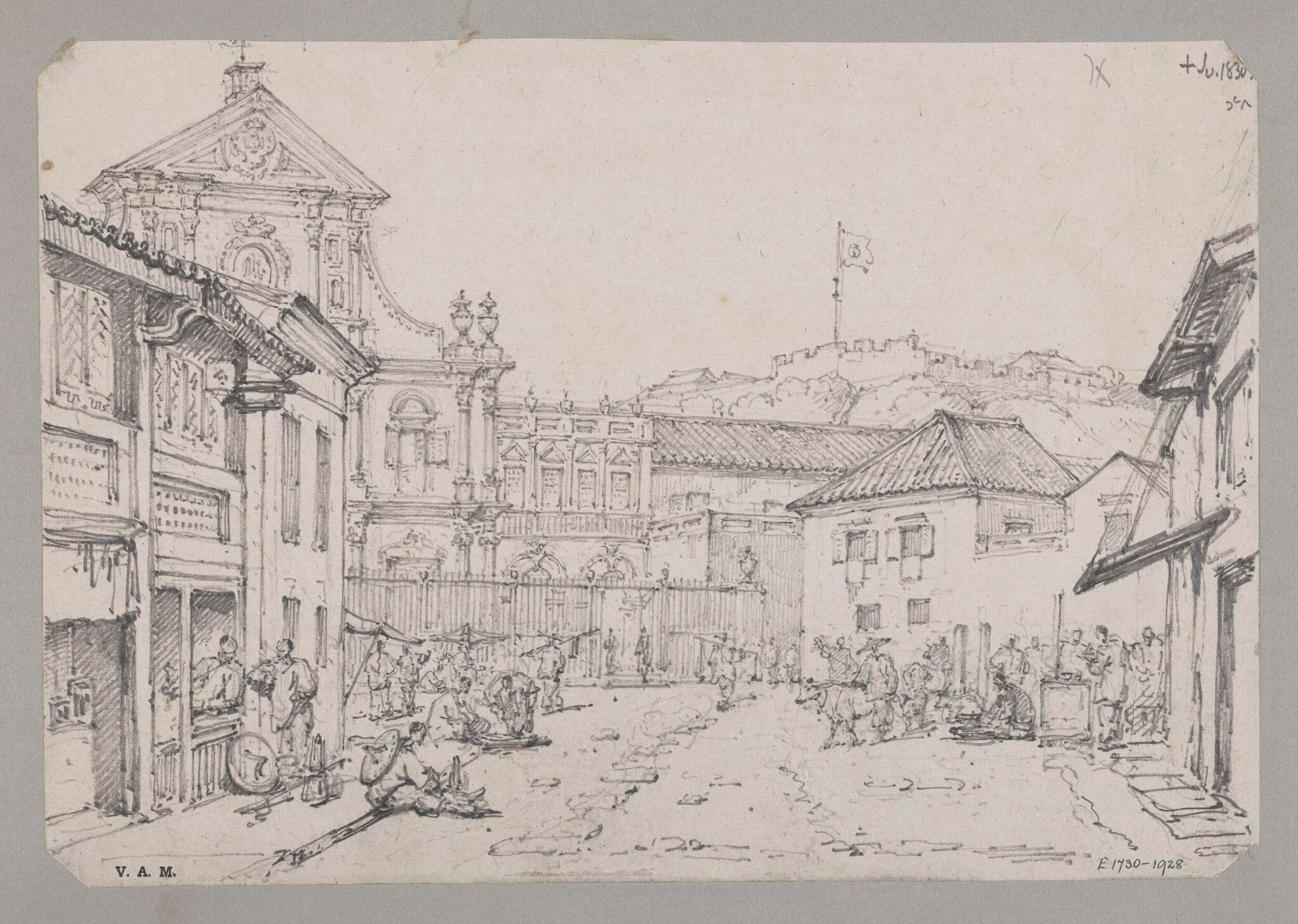Church of S. Domingo, Macao, by George Chinnery, 4