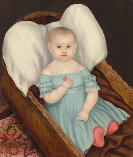 Baby in Wicker Basket