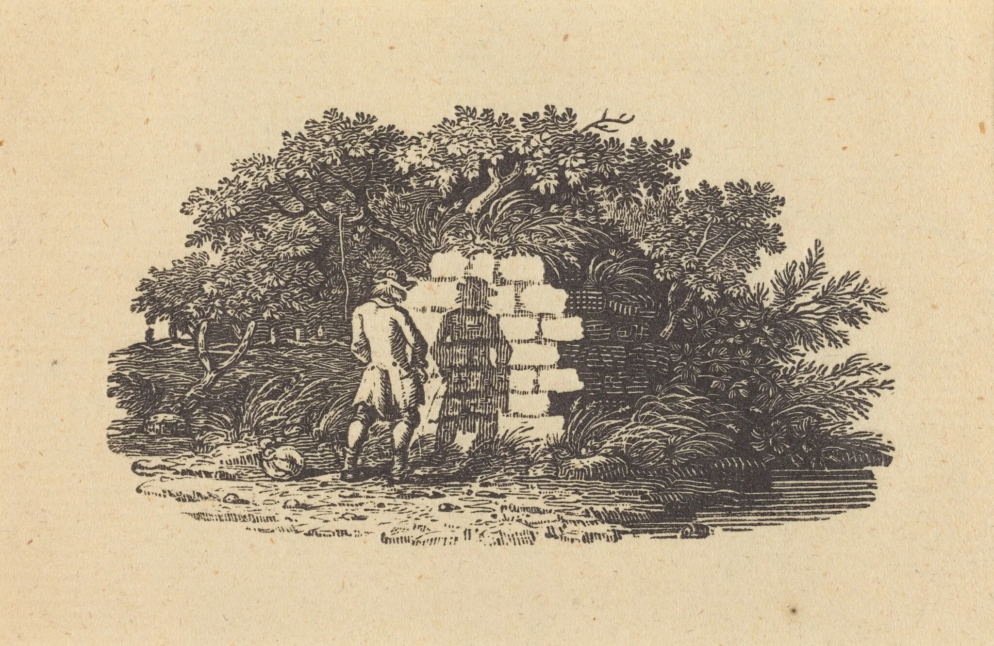 Man Pissing, by Thomas Bewick, ink, 1797