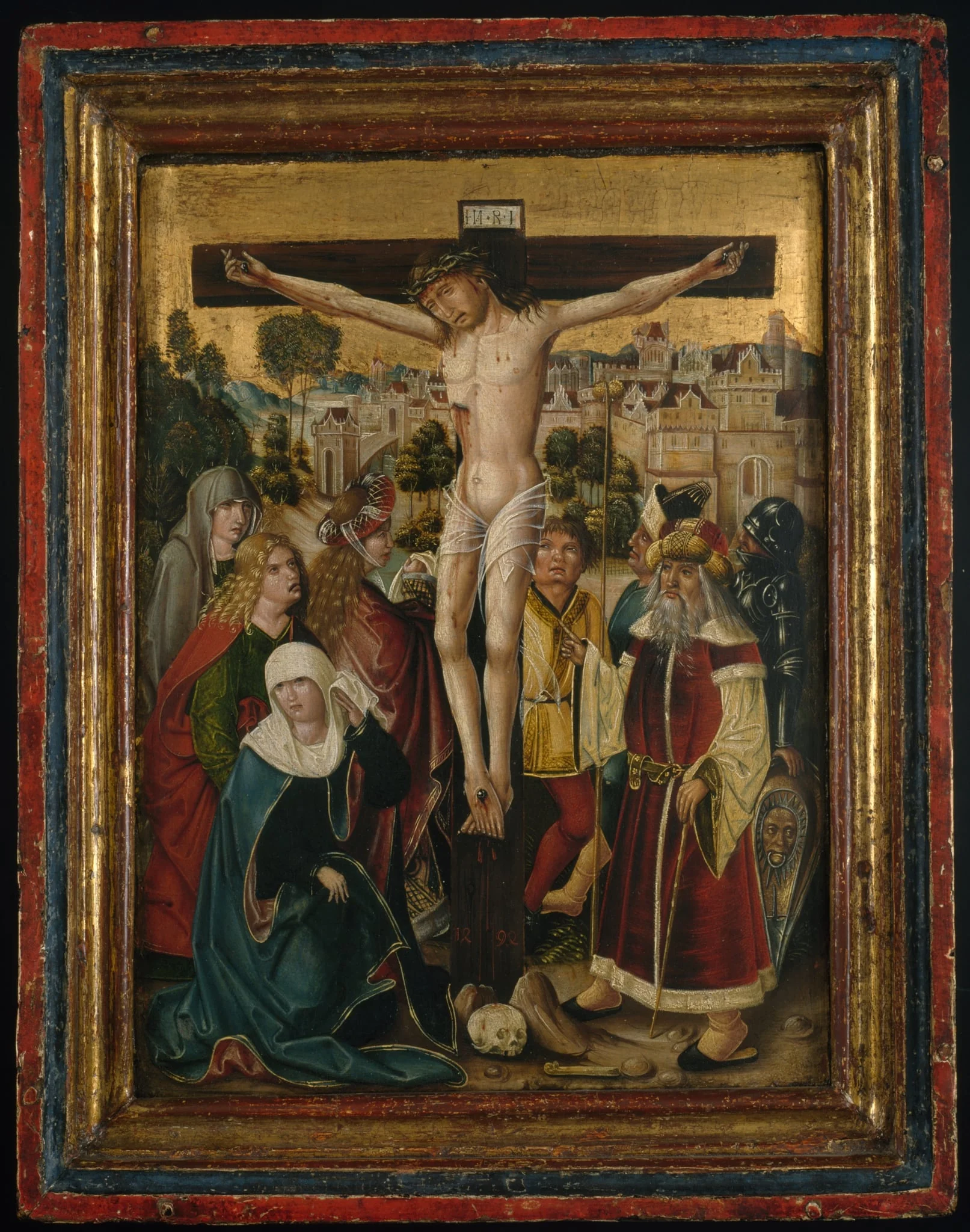 The Crucifixion, by Austrian, oil, 1494