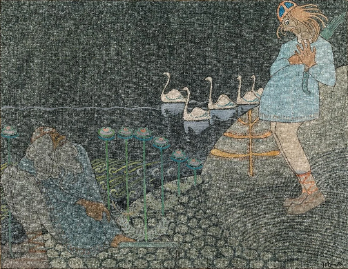 Lemminkäinen ja karjapaimen, by Joseph Alanen, unspecified