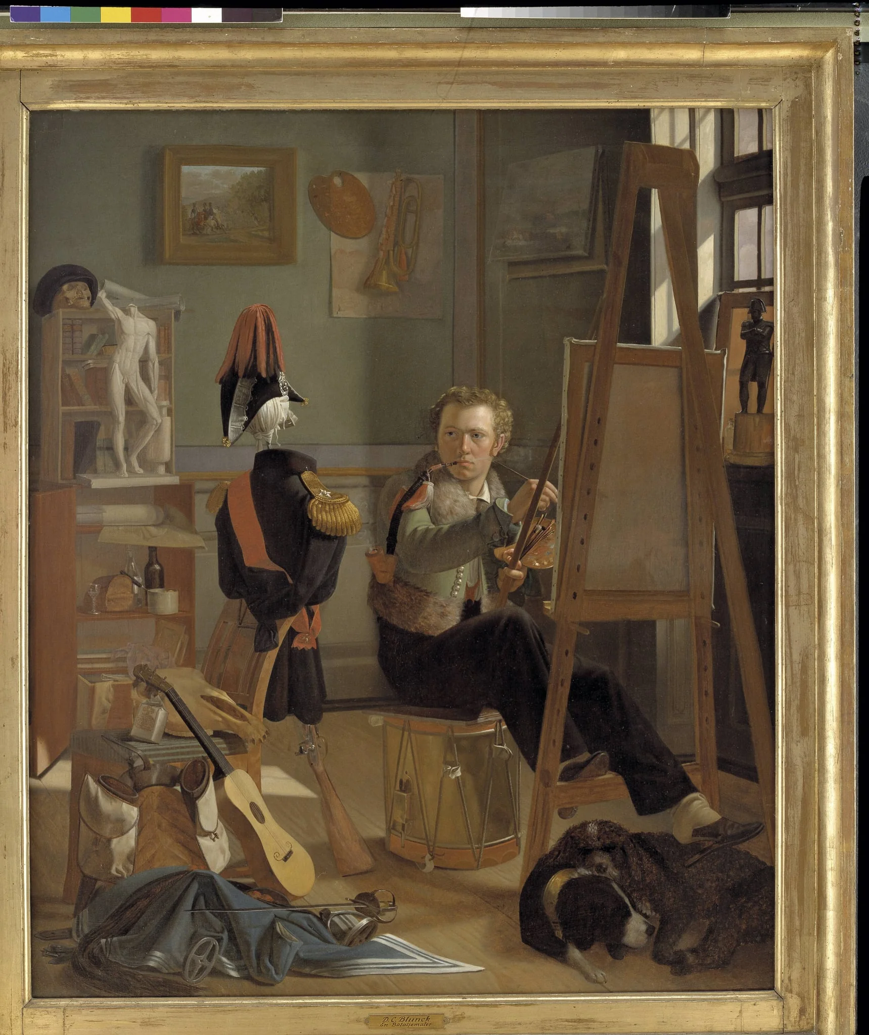 The Battle-Painter Jørgen Sonne in his Studio, by Unknown, 1850