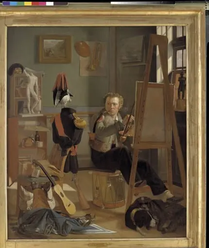 The Battle-Painter Jørgen Sonne in his Studio