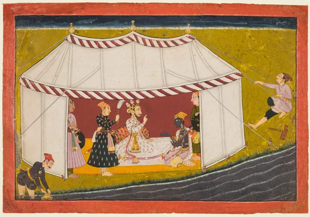 King Bikramaditya Summons Madhava, from a Madhavanala Kamakandala