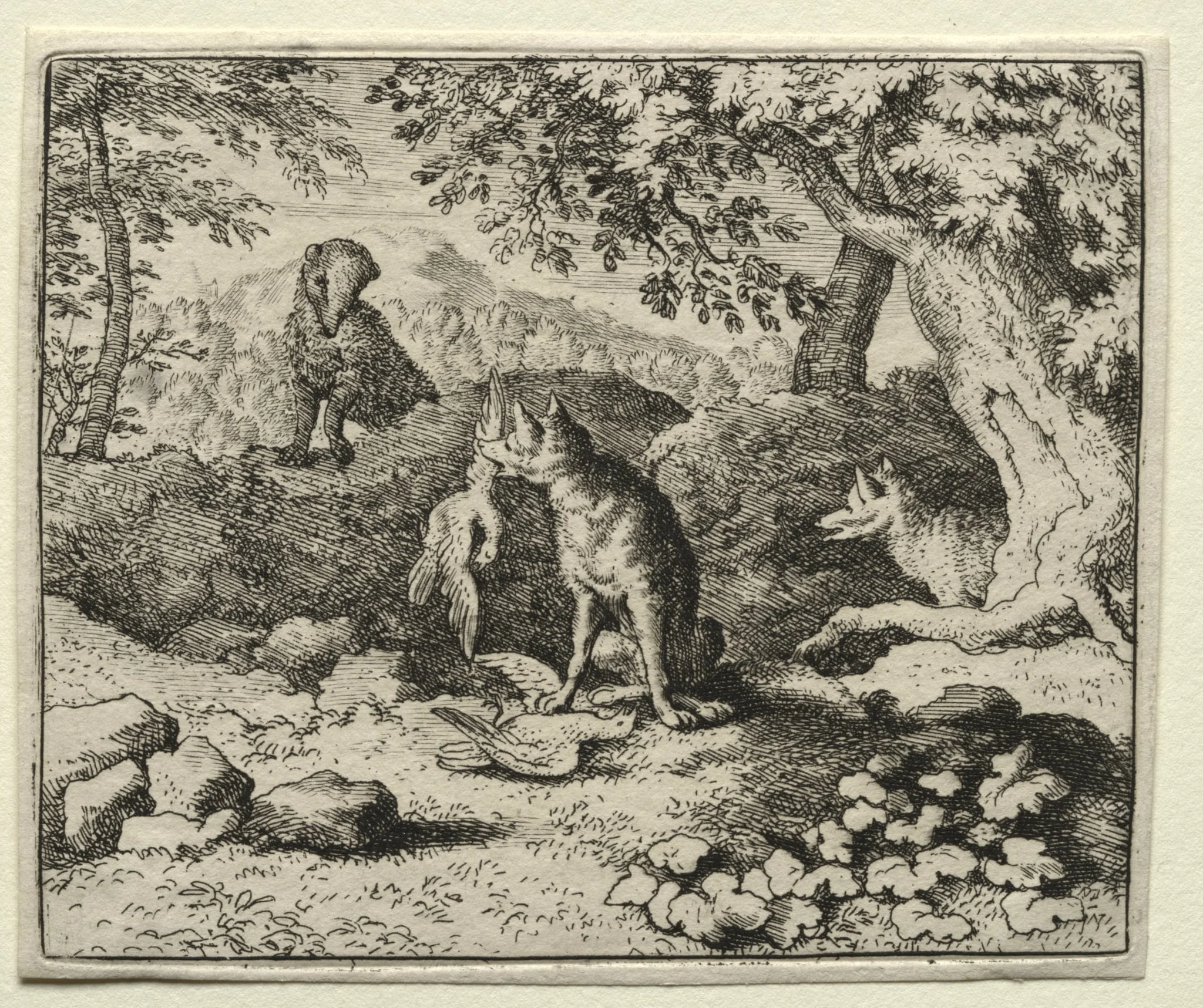 Reynard the Fox:  Badger Comes to Warn Reynard, by Allart van Everdingen, 1662