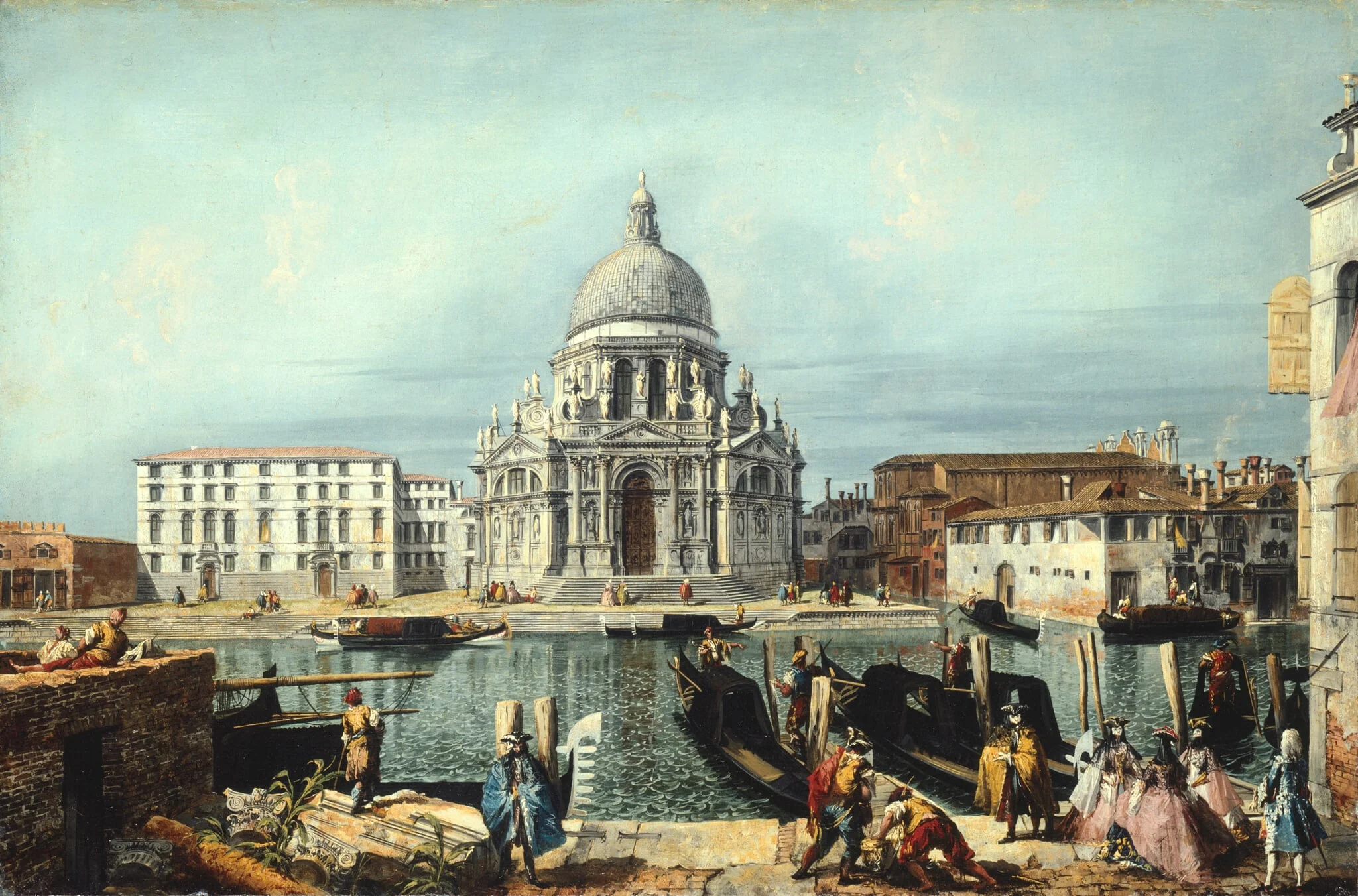 The Church of Santa Maria della Salute, Venice, by Michele Marieschi, oil, 1740