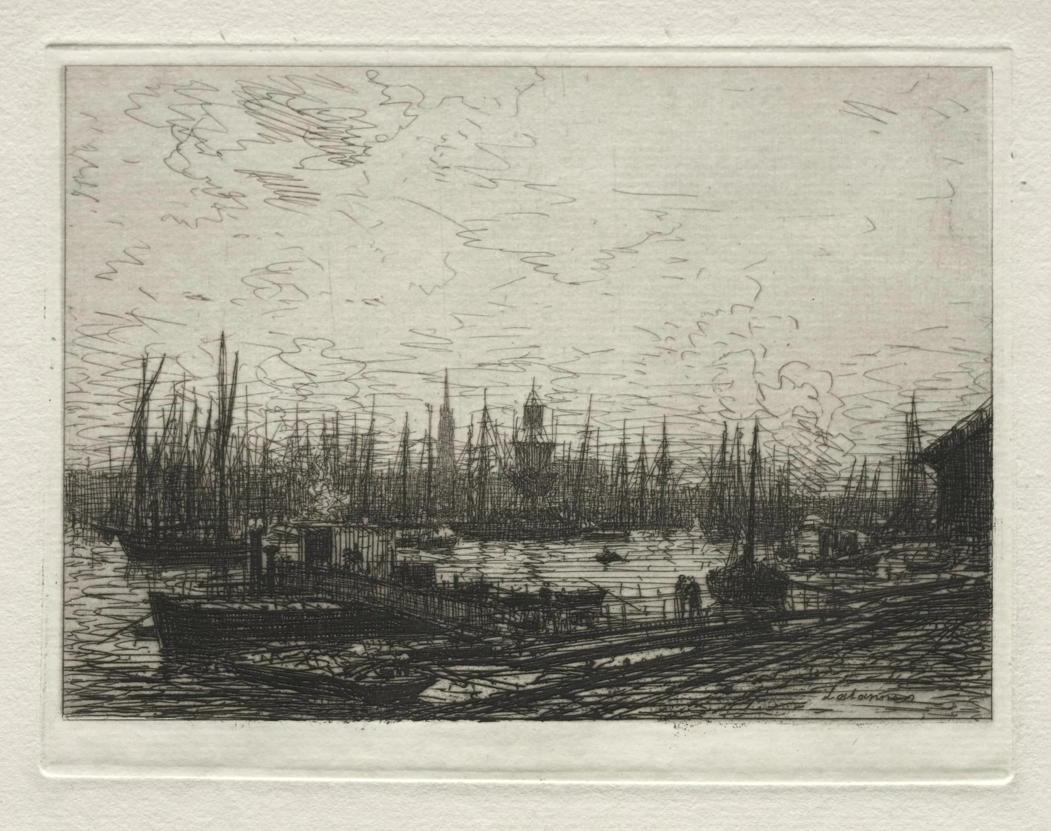 Port of Bordeaux, by Maxime Lalanne, 1869