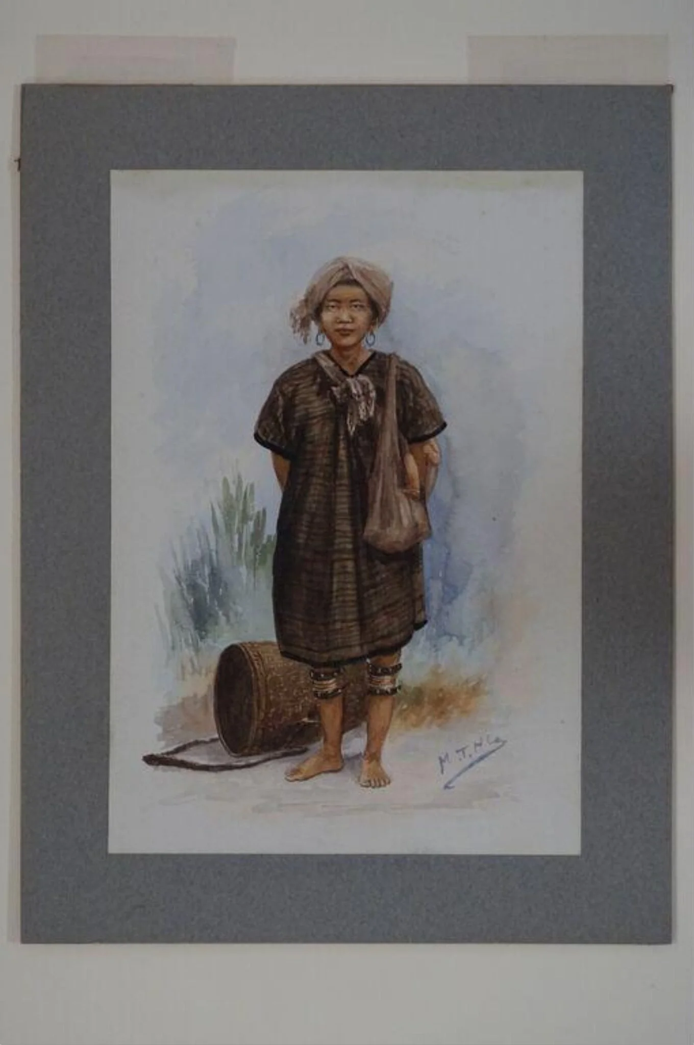 A Taung Yo woman, by Maung Tin Hla, watercolor, 1950