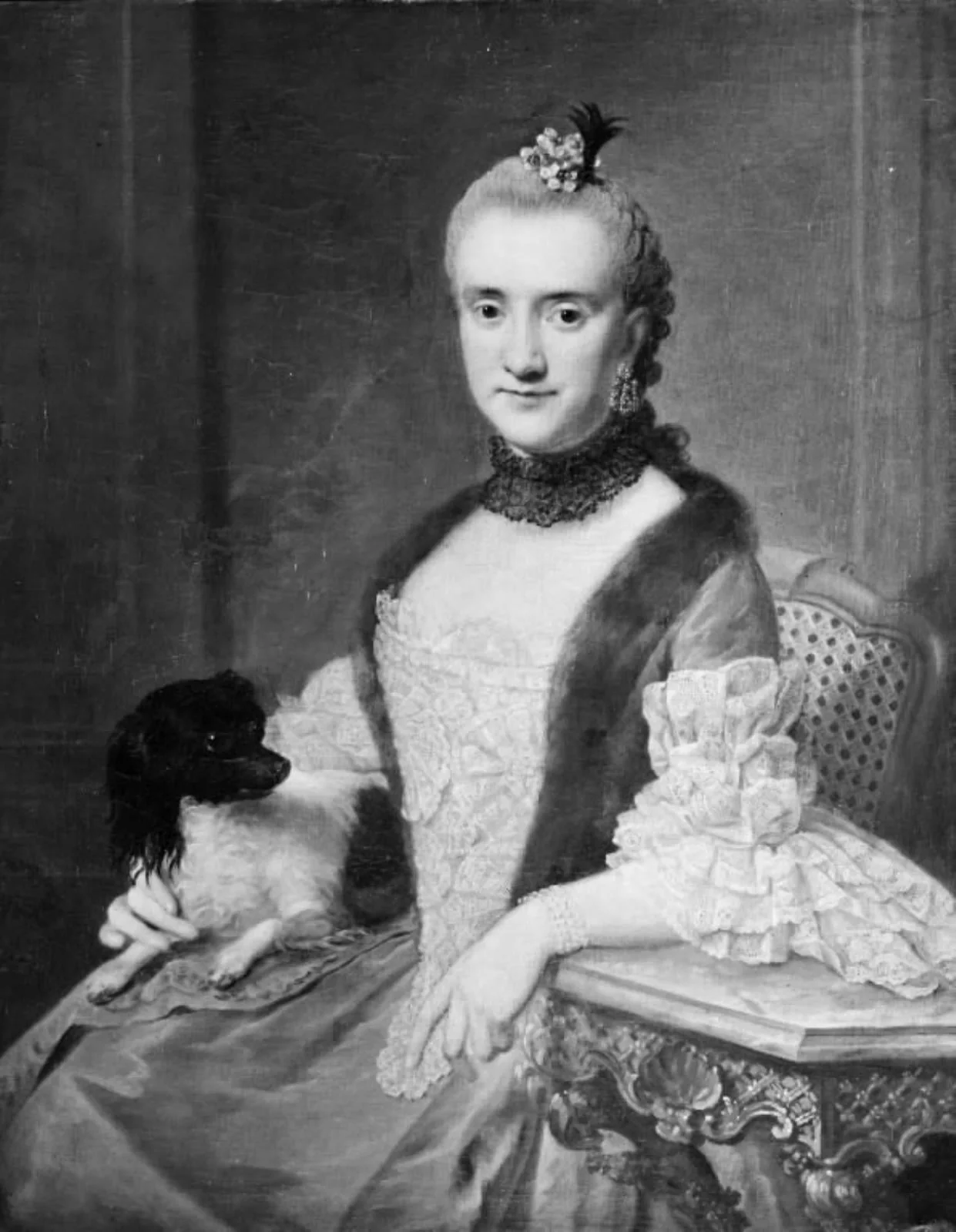 Portrait of Freifrau von Münchhausen, by Unknown, unspecified, 1750