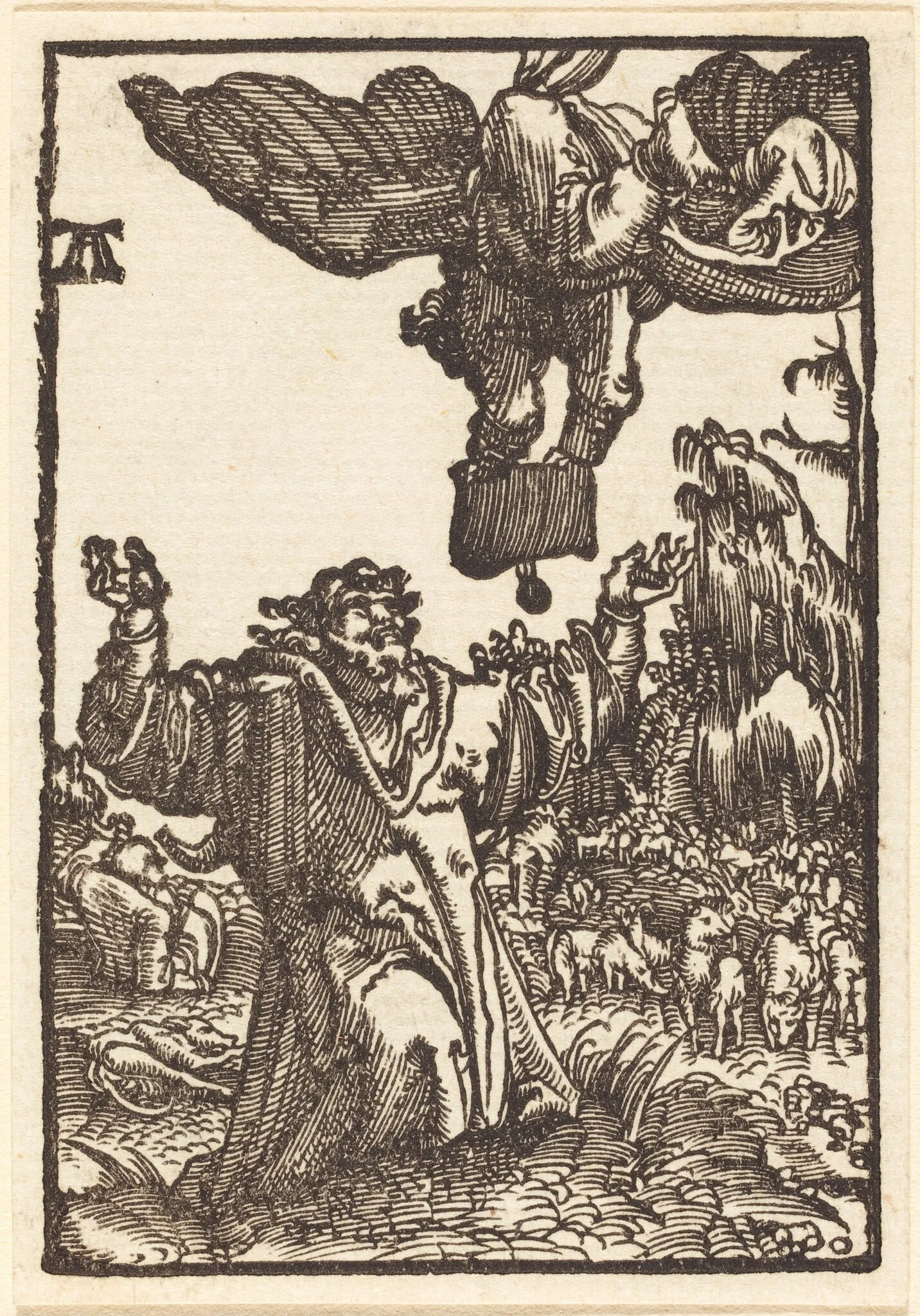 Annunciation to Joachim, by Albrecht Altdorfer, ink, 1513