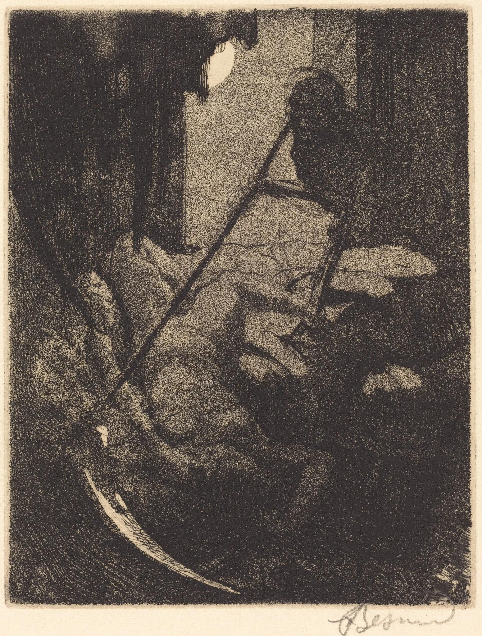 The Mystery (Le mystère), by Paul-Albert Besnard, ink, 1900