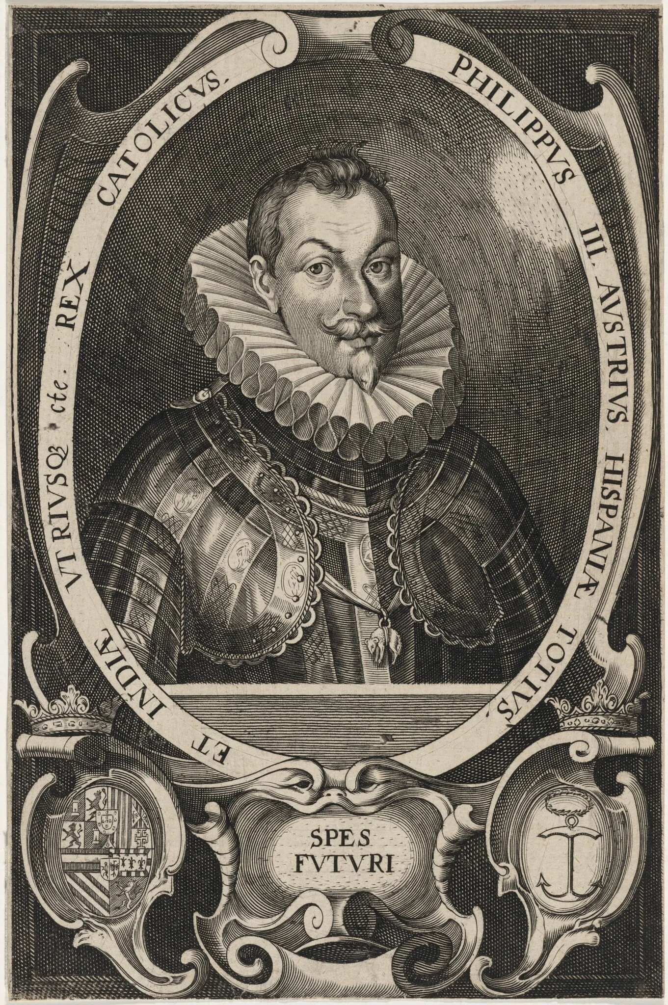 Philip III, King of Spain, by Lucas Kilian, ink, 1624