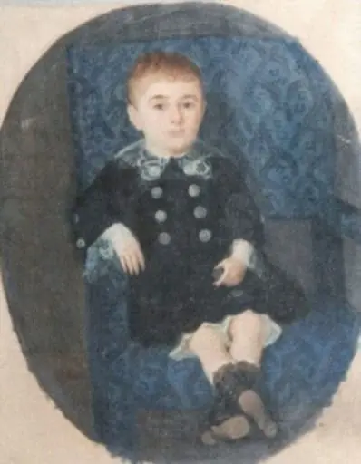 Portret de copil pe scaun