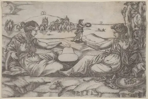 Two Allegorical Figures (Roma and Liberty?)
