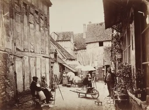 Courtyard with Painters