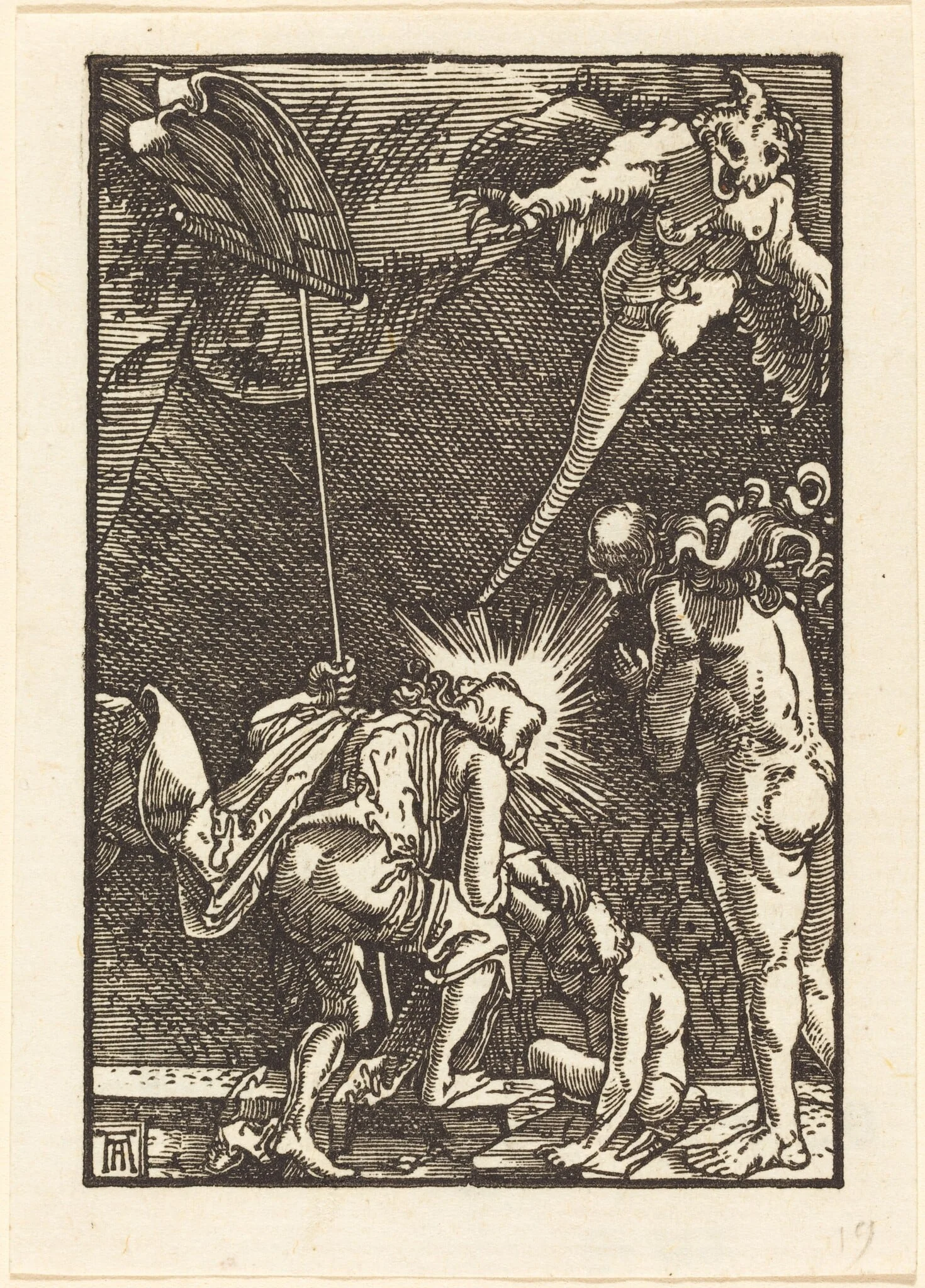 Christ Descending into Hell, by Albrecht Altdorfer, ink, 1513